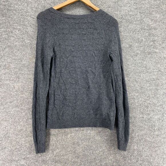 5/$45 Loft Sweater Pullover Women S Small Gray Knit Wool Long Sleeve Round Neck - Picture 2 of 9